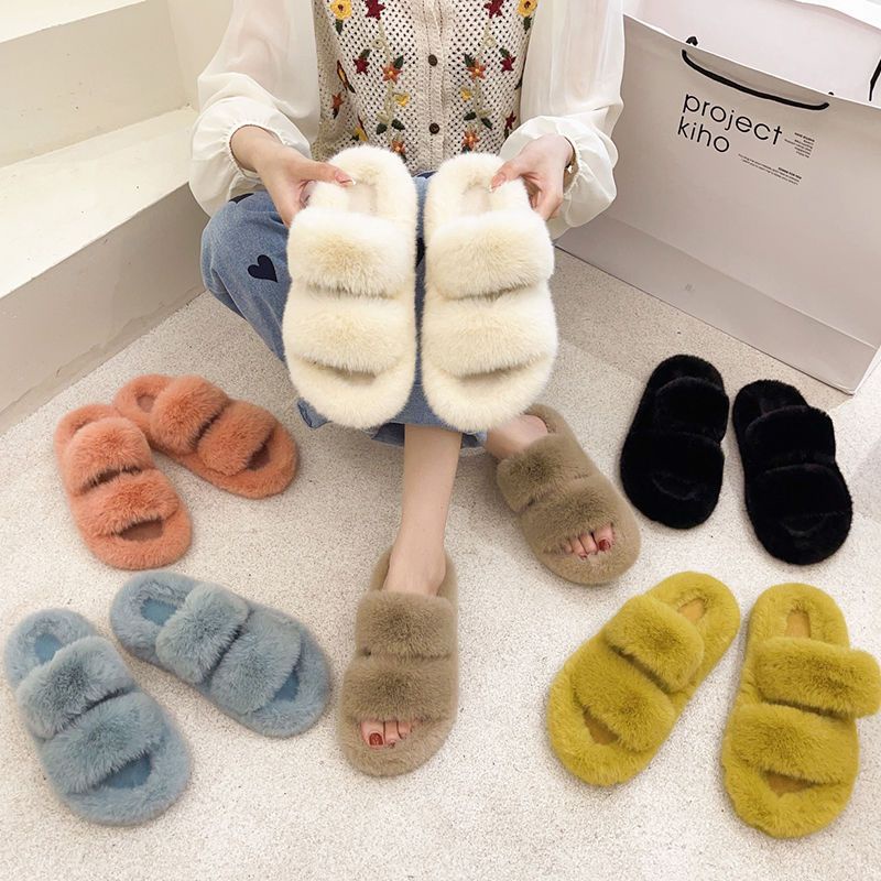 Dép Bông Dày Thời Trang Thu Đông 2022 Phong Cách Mới Cho Nữ