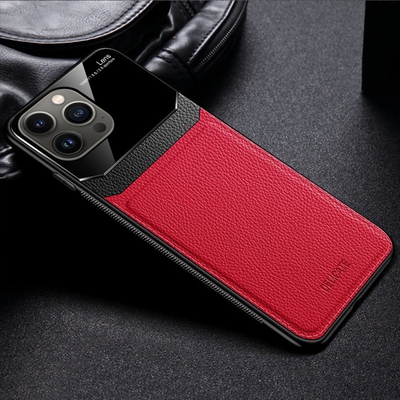 Ốp Điện Thoại Tráng Gương Phối Da Chống Sốc Cho iPhone 13 12 11 Pro Max Mini SE 2020