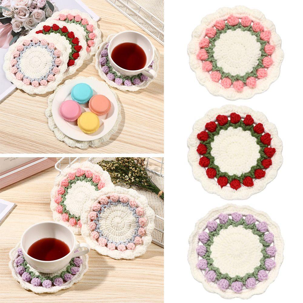 Đế Lót Ly Cách Nhiệt Chống Bỏng Hình Hoa Tulip Handmade