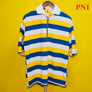 Siêu Đẹp - Áo Polo Zip Tay Ngắn Vàng Xanh Unisex