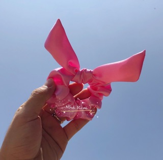 Cột tóc vải lụa tai thỏ