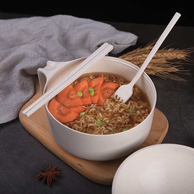 SET TÔ MUỖNG ĐŨA  LÚA MẠCH CHO VĂN PHÒNG - SET ĂN MÌ TIỆN LỢI 5 MÓN | BigBuy360 - bigbuy360.vn