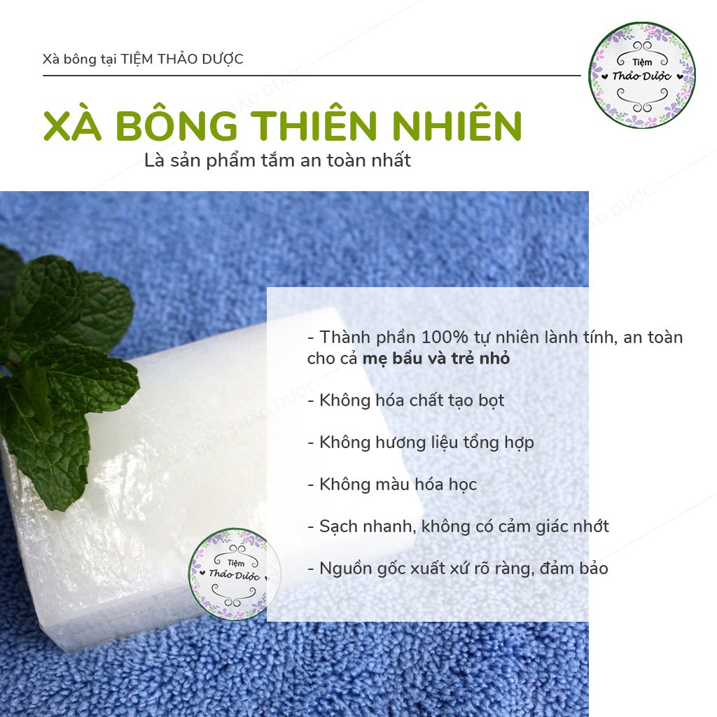 Xà Bông  Combo 2 Xà Bông Sinh Dược 100% Thiên Nhiên  Giúp Mát Da, Sát Khuẩn, Tặng Túi Lưới 100gr - tuanphukien75