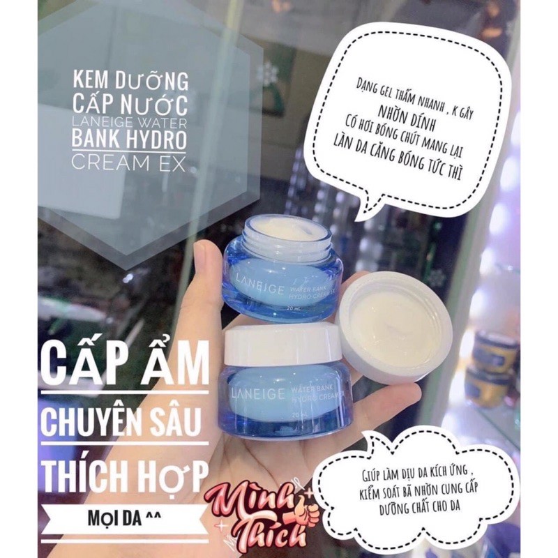 [Mini] Kem dưỡng ẩm cấp nước Laneige Water Bank Hydro Cream EX