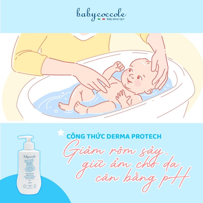 Sữa tắm gội chiết xuất hoa sen Babycoccole 0m+ 250ml