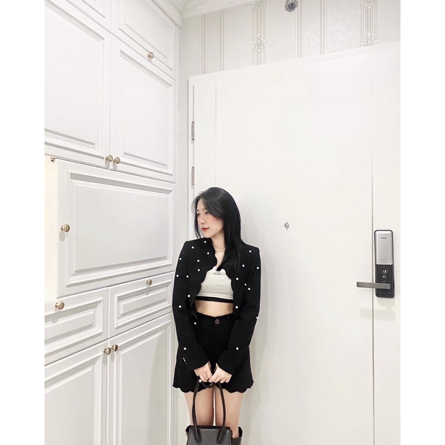 Set Esther đính ngọc thủ công viền lượn sóng tiểu thư