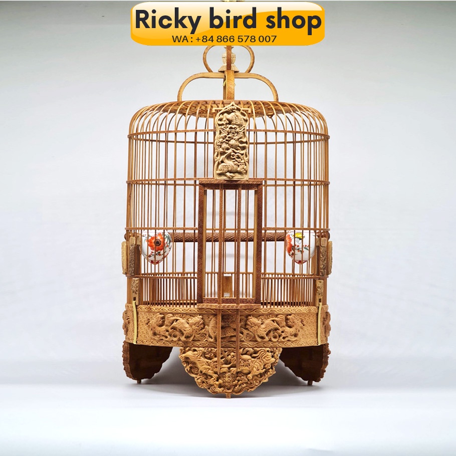 Lồng chim tre, Hwamei bird cage - 3D Qillin design