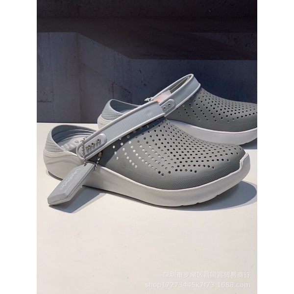 Dép Sục Cross Literide Màu Ghi Ghi Full Hộp Tag