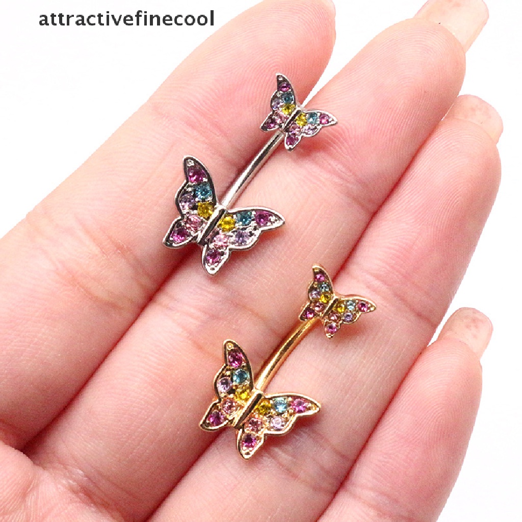 Khuyên Rốn Hình Bướm Bằng Thép Không Gỉ Cá Tính Cho Nữ