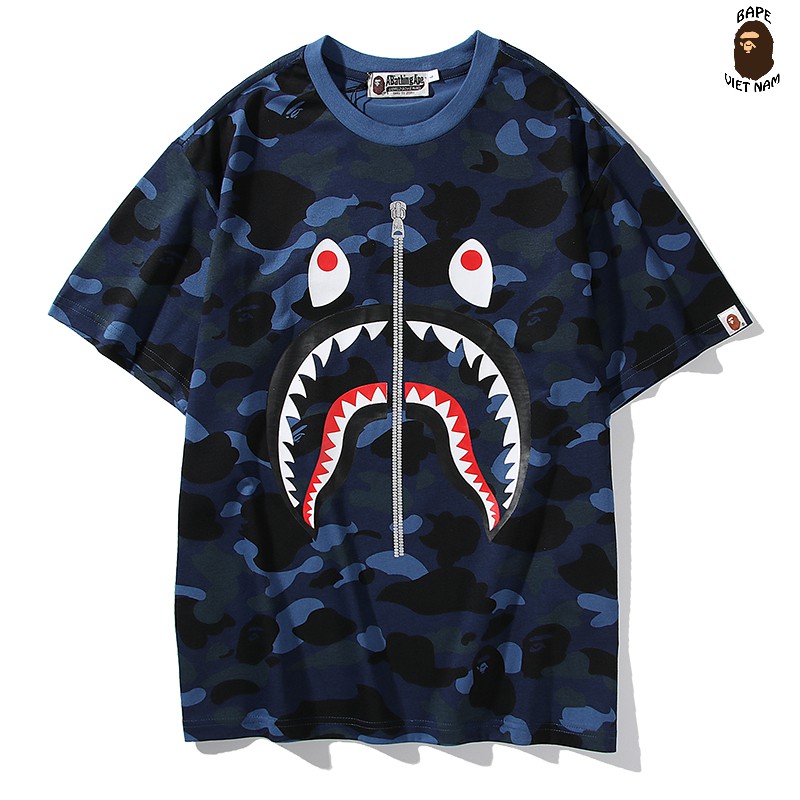 [FREESHIP] Tee Bape Shark, Áo thun Bape Cá mập, Áo phông Bape Cá ngáo 5 màu Camo Bape VN | BigBuy360 - bigbuy360.vn