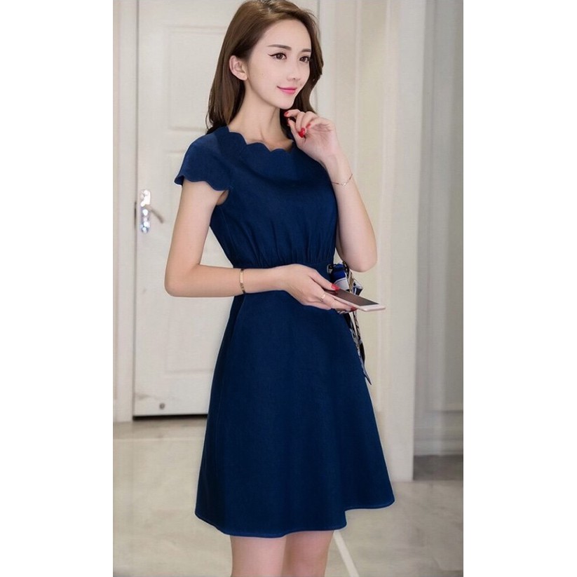 ĐẦM JEAN SUÔNG TAY CON – MS: D721
