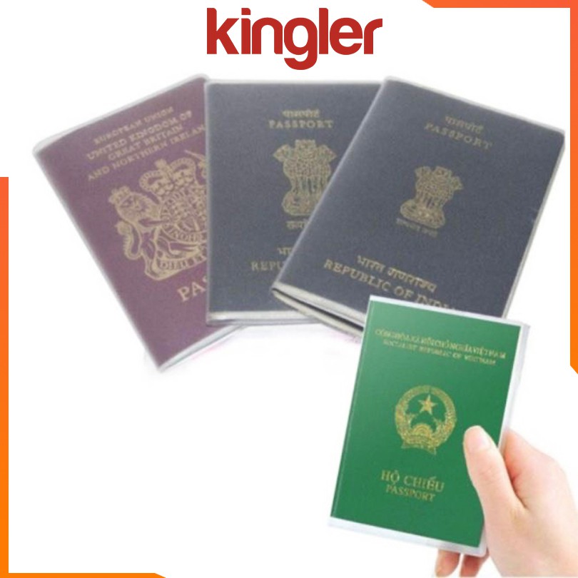 Bao Passport – Vỏ Bọc Hộ Chiếu - Ví Đựng Hộ Chiếu Dẻo Trong Suốt, Tiện Dụng, An Toàn Khi Đi Du Lịch, Kingler 5310