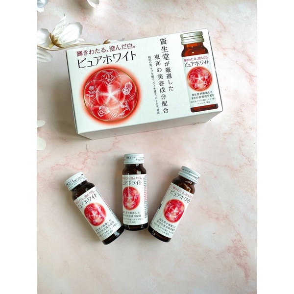 [Mẫu mới] Nước uống Collagen Shiseido Pure White 1 hộp 10 lọ - Nhật Bản [Date 8/2022] | Thế Giới Skin Care