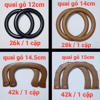 1 Cặp Quai Gỗ _ Quai Túi Xách
