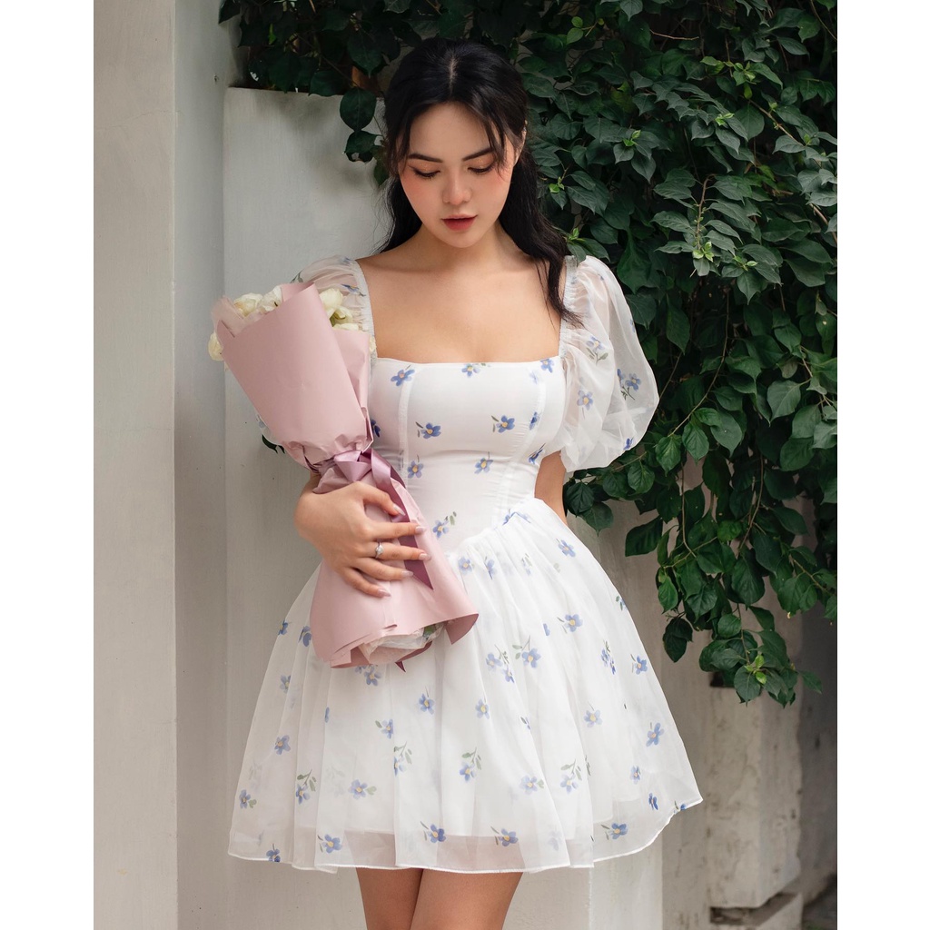 Váy nữ dáng xoè thiết kế tay bồng The Peachy- Aurora Dress