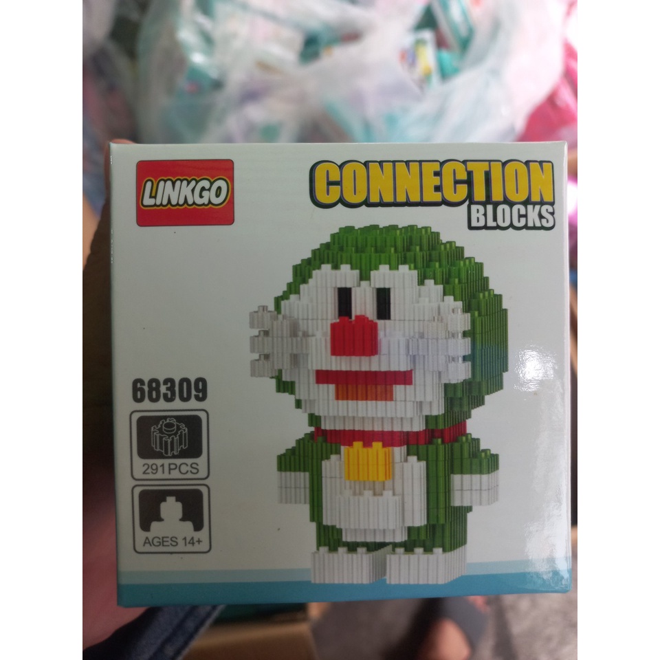 {291 CHI TIẾT} Lego 30D siêu hot với các nhân vật hoạt hình Iron man, Doraemon, Pikachu...