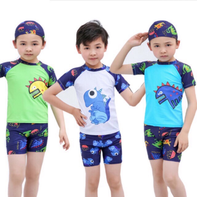Bộ bơi khủng long kèm mũ (bảng sz up kèm)