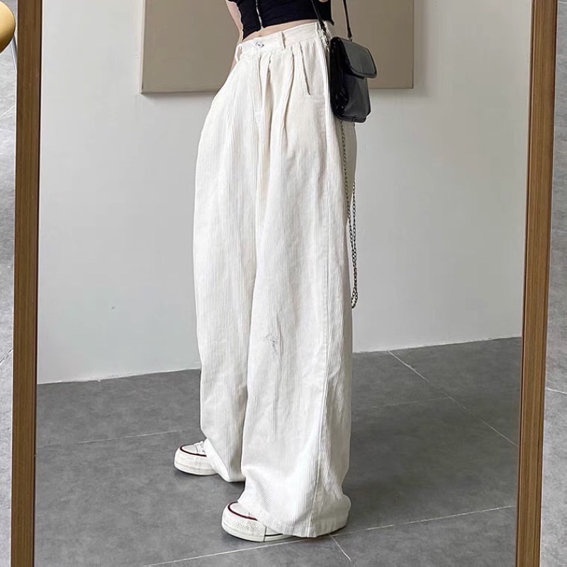 Quần ống rộng kaki