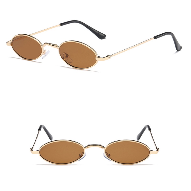 Kính Mát Gọng Oval Kim Loại Chống Tia UV Thời Trang Cho Bé