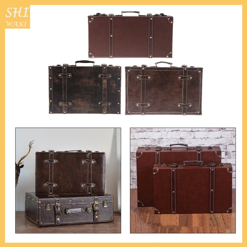 Hộp gỗ kiểu vali có dây hợp thời trang dành cho nam và nữ