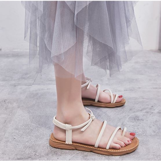 Dép sandal nữ đế bệt xỏ ngón đẹp quai chun hậu Hàn Quốc giá rẻ SD18