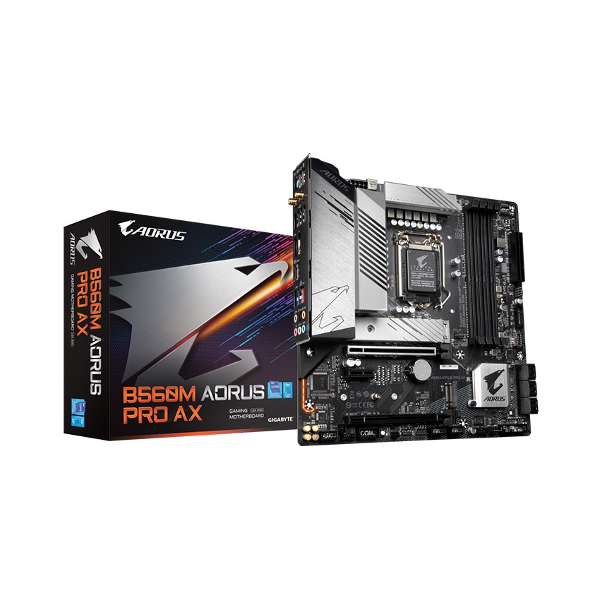 Mainboard Gigabyte B560M-AORUS PRO AX, bo mạch chủ cho phép bật XMP cho RAM, bus ram có thể lên đến 5000 Mhz