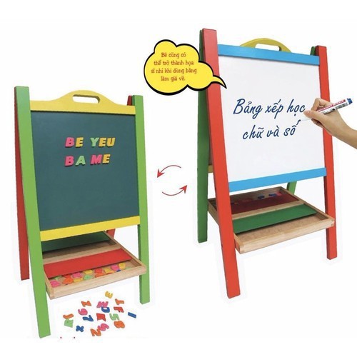 Đồ chơi gỗ Bảng xếp học chữ và số Winwintoys 60552