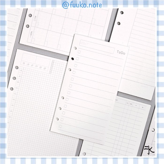 🔻Giấy refill A5 20 lỗ, 6 lỗ sổ còng planner trang trí học tập bullet journal