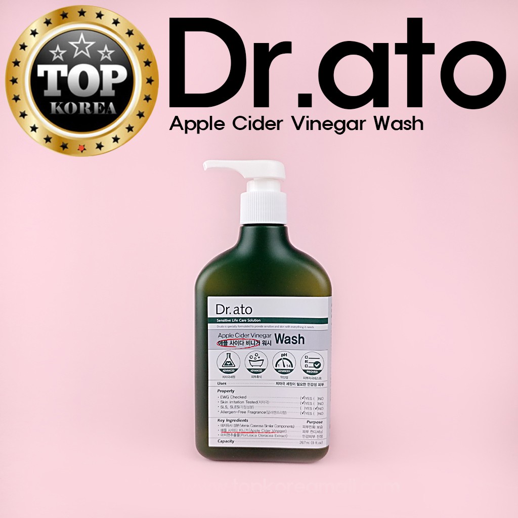 ★Dr.aTo★Apple Cider Vinegar Wash 267ml / Sữa Rửa Mặt / TOPKOREA/