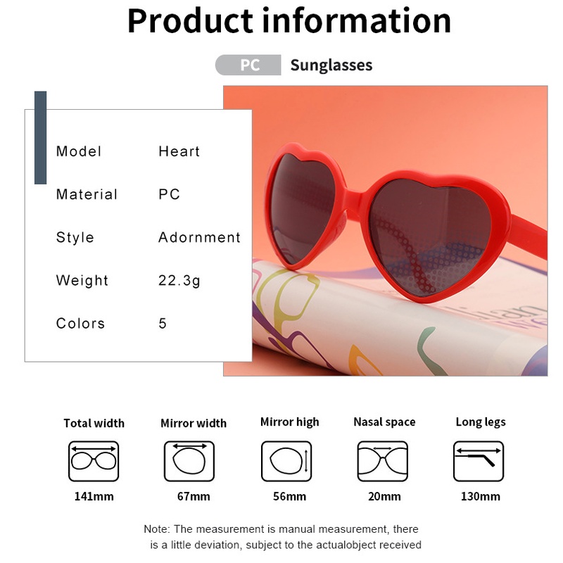 Mắt kính phối gọng hình trái tim thời trang cho nam nữ