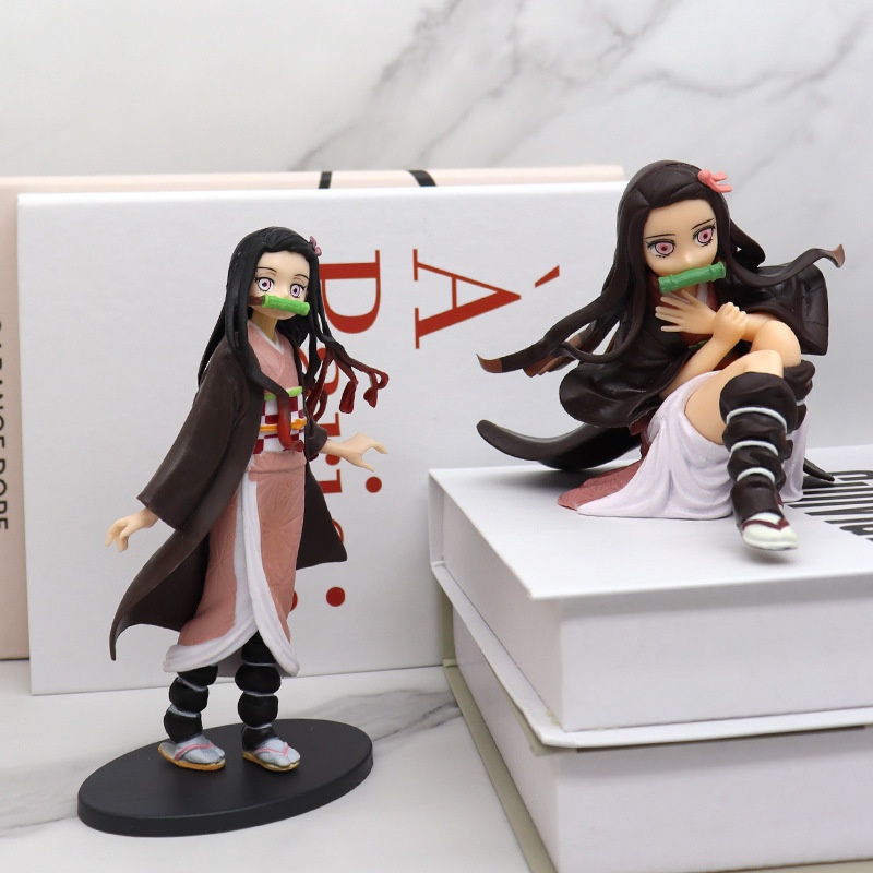 Mô hình nhân vật Nezuko trong hoạt họa Demon Slayer đáng yêu dùng cho trang trí xe hơi