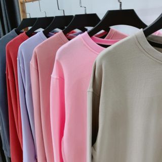Áo thun dài tay basic / Áo Sweater trơn unisex (nhiều màu)