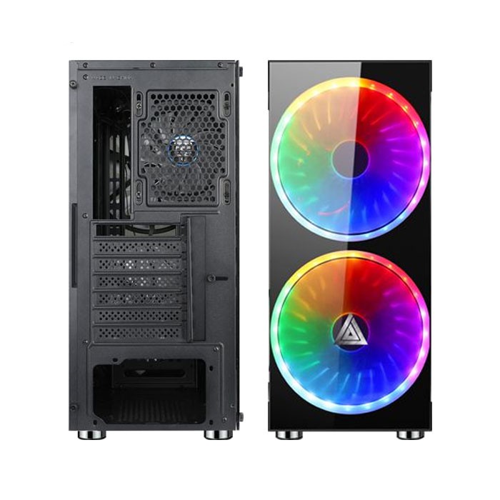 Thùng Máy Tính Case VSP Gaming FA405 (Có Sẵn 2 Fan LED ARGB 20cm) (KHT)