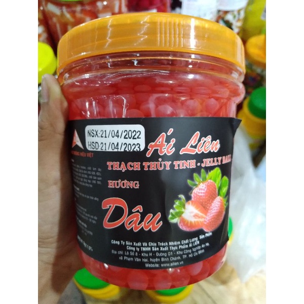 Thạch thủy tinh Ái Liên topping cho trà sữa