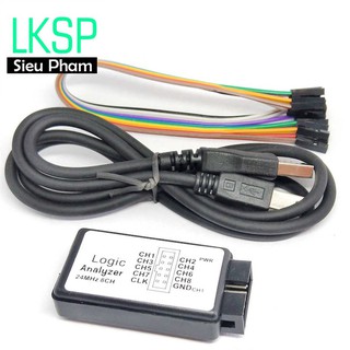 USB Phân Tích Logic Tín Hiệu Số 24Mhz 8 Kênh Logic Analyzer