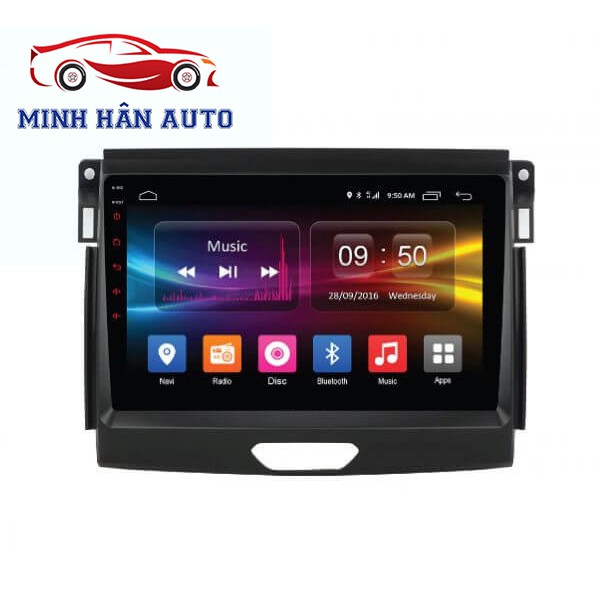 Bộ màn hình Android cho xe FORD RANGER 2017-2019, màn hình dvd Android tích hợp camera lùi, cam hành trình, cam 360