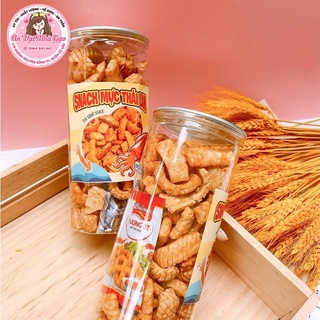 Snack mực bim bim thái lan hũ pet 200g - giòn tan đậm vị, ăn mãi không chán