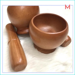 Bộ chày giã cối gỗ cao cấp Bộ chày cối gỗ hình lu tiện dụng trong nhà bếp HÀNG HOT T2