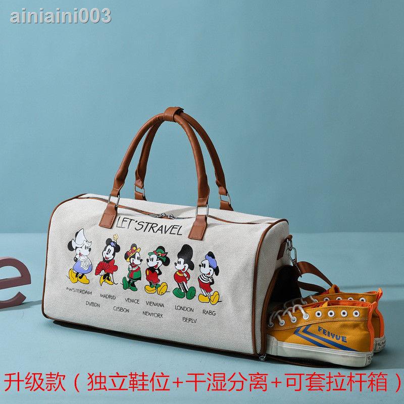 🙆Siêu sử dụng🙆 Túi du lịch vải canvas cỡ lớn in hoạt hình chuột Mickey thời trang 2021