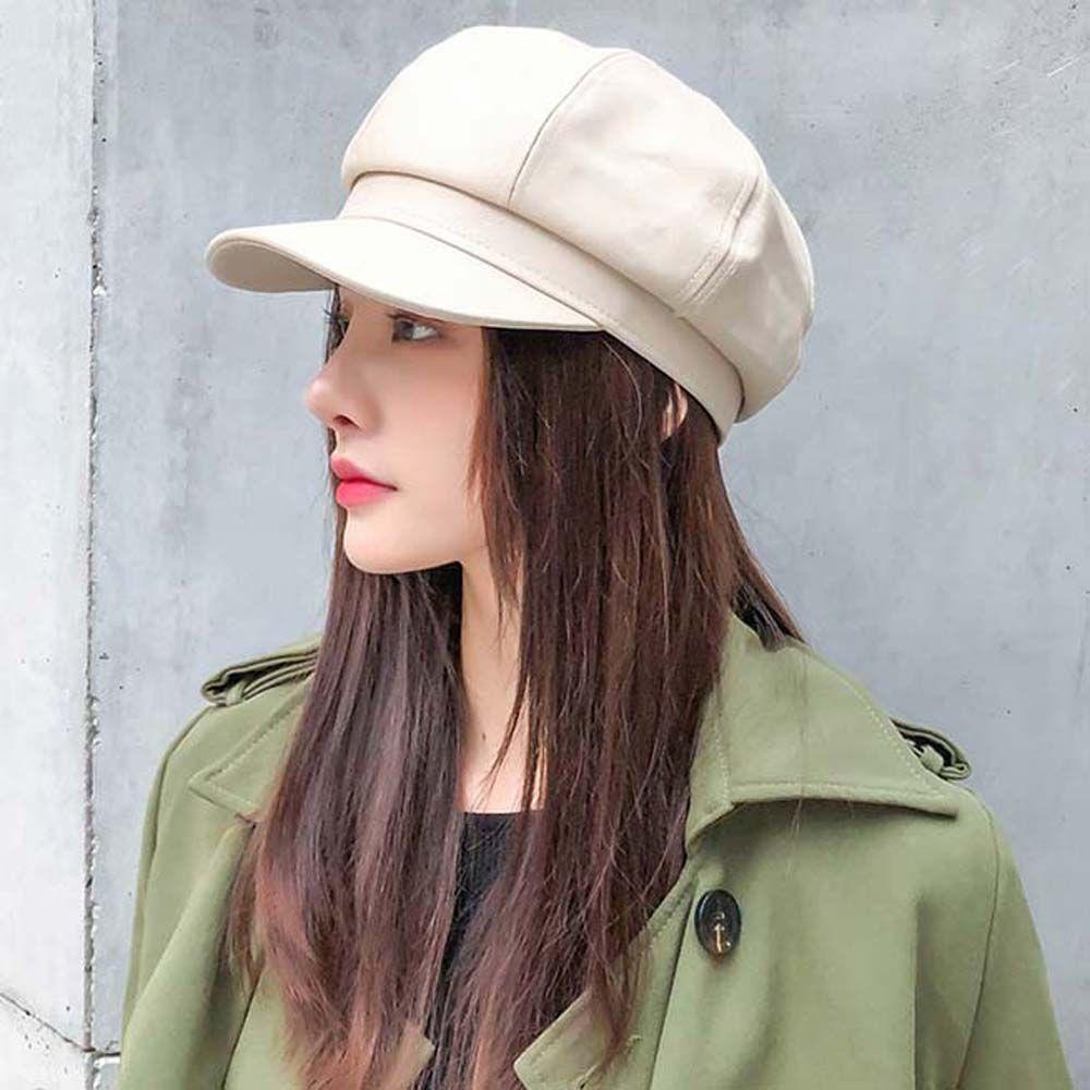 Mũ Beret Da Thời Trang Nữ