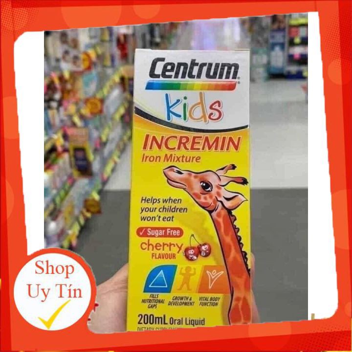 Siro Cho Trẻ Biếng Ăn Centrum Kids Incremin Iron Mixture Của Úc 200ml