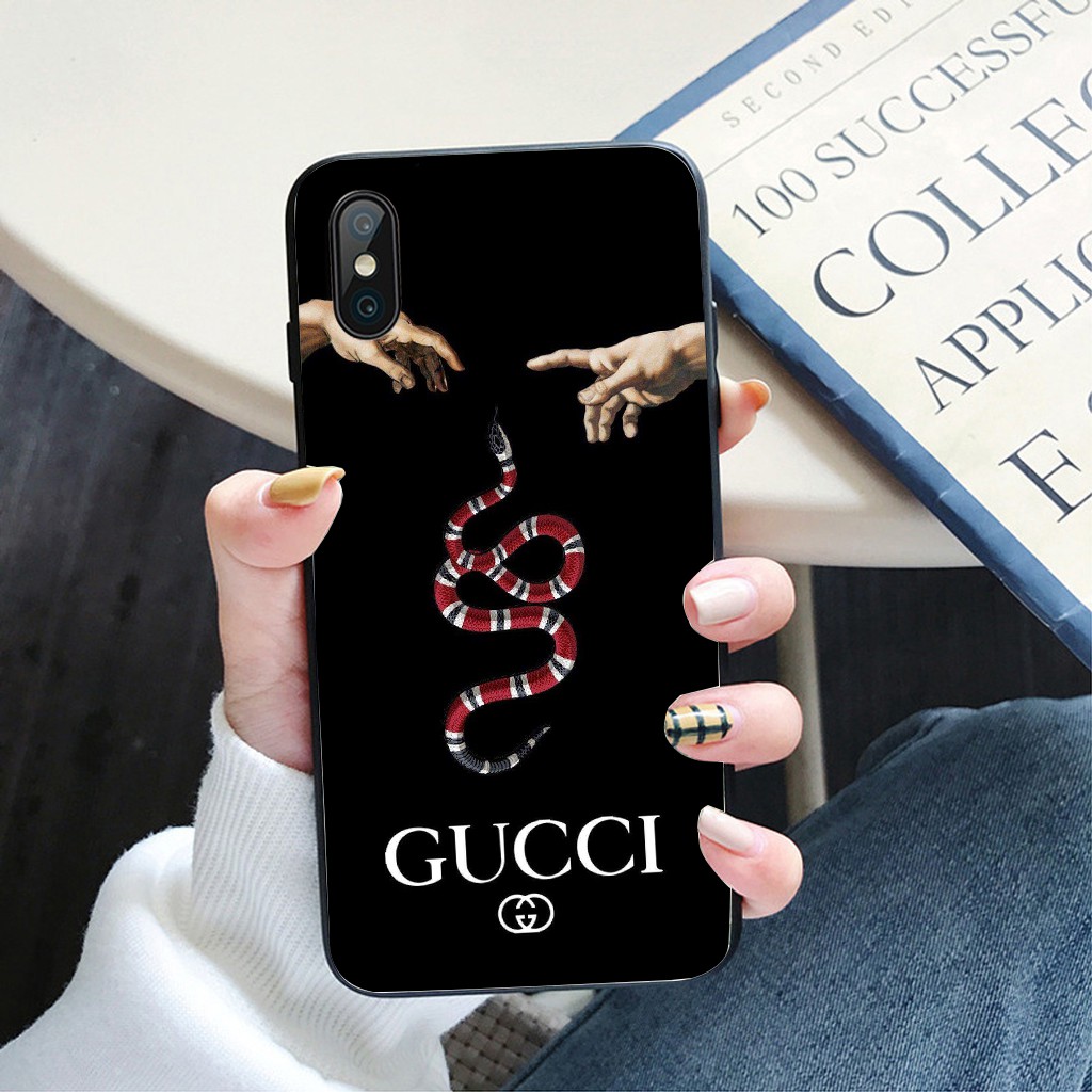 Ốp Lưng Điện Thoại Iphone In Hình Gucci,Mặt Sau Kính Cường Lực Chống Trầy Xước Ốp Lưng Gucci In Hình Sắc Nét Hot Trend