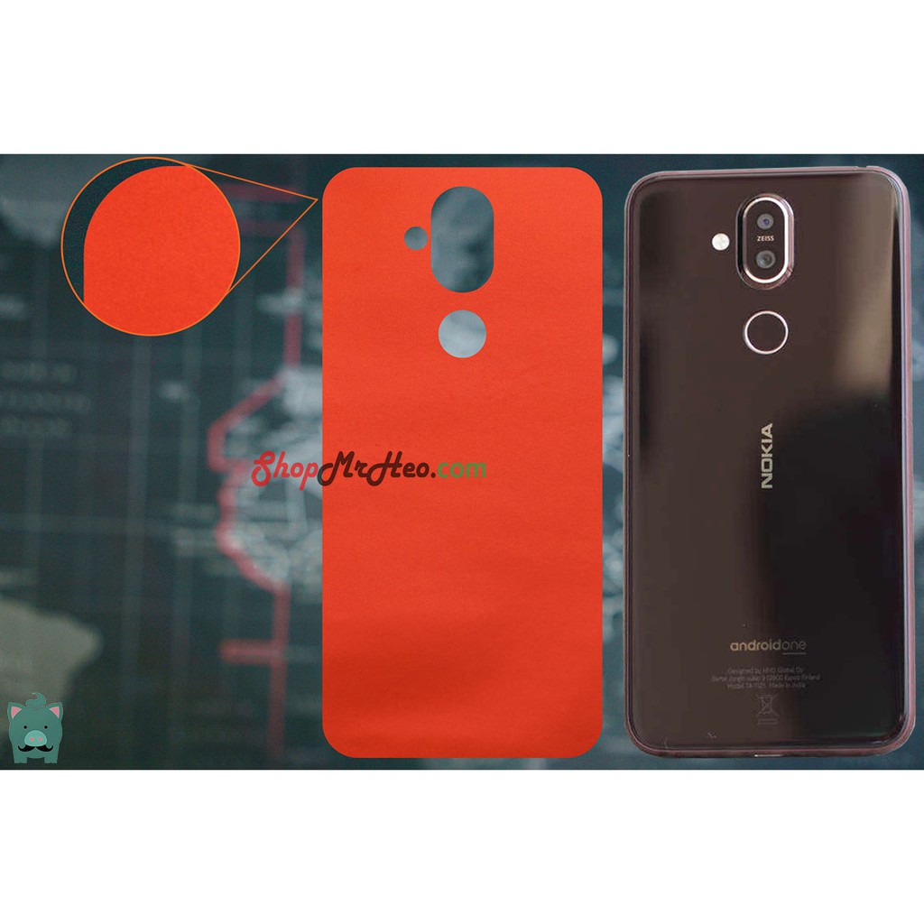 Skin Dán Mặt Sau Lưng Vân Nhôm Nokia 8.1 - Nokia X7 - Nhiều màu