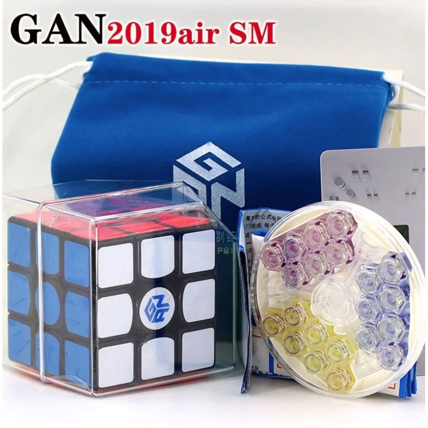Rubik 3x3 Gan 356 Air SM 3x3x3 Có Nam Châm Full Phụ Kiện Phiên Bản 2019