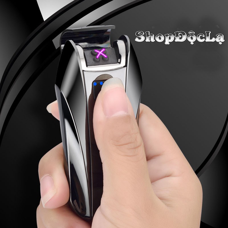 Bật lửa cảm ứng vân tay Tia Lửa Điện Plasma 4 tia Cao Cấp Siêu Bền