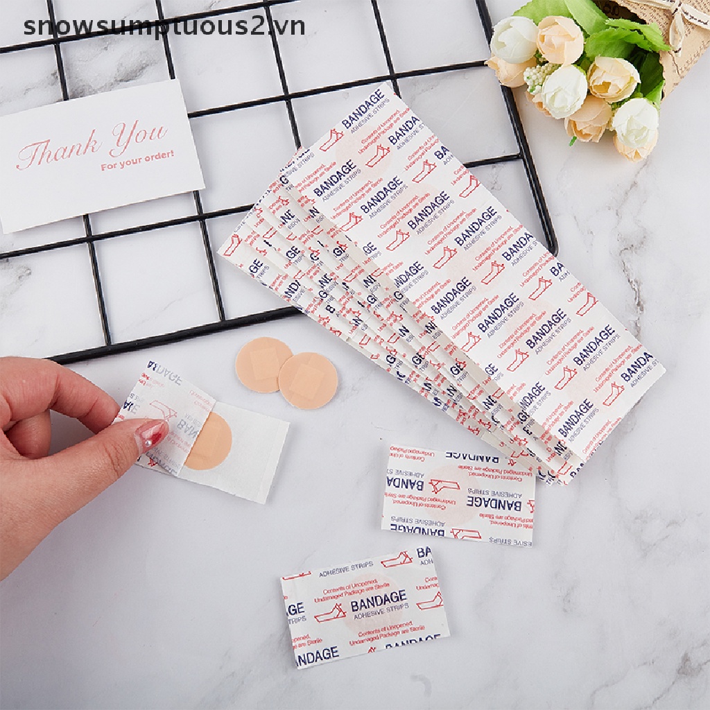 [Hàng mới về] Bộ 50 miếng băng dán y tá hình tròn không thấm nước