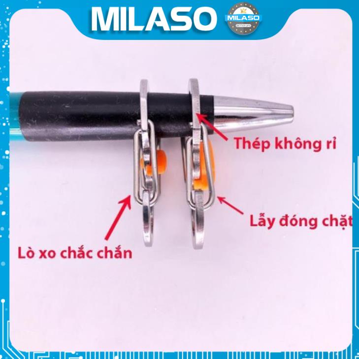 Móc khóa EDC MILASO móc treo chìa khóa carabiner treo balo du lịch có chốt khoá xoay tiện dụng HK-001209