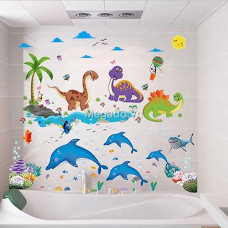 Decal khủng long cá heo N295