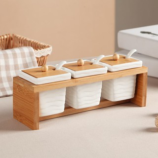 Set 3 hũ gia vị vuông