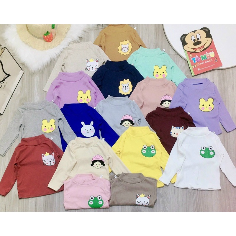 Áo len tăm cổ cao 2 phân cho bé gái từ 7-20kg K011